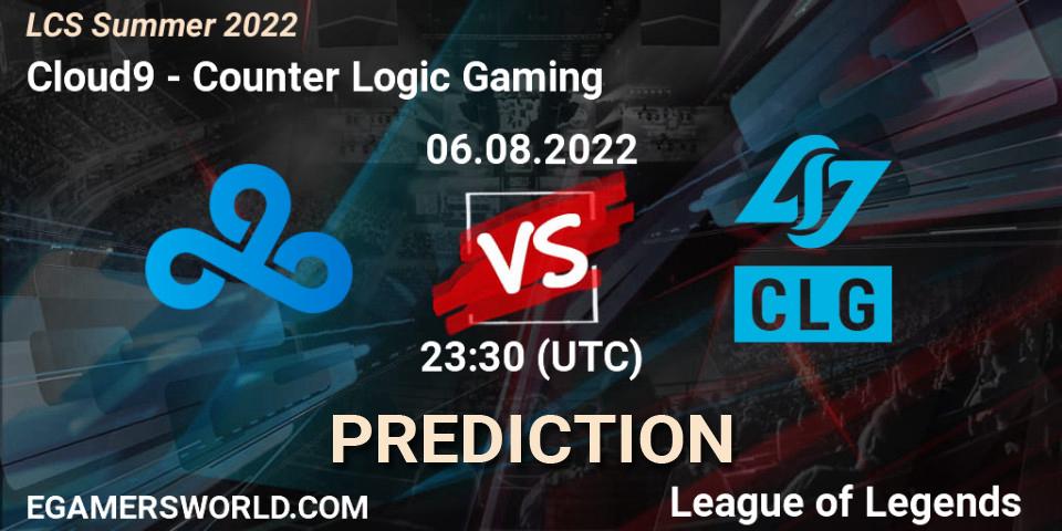 Cloud9 - Counter Logic Gaming: прогноз. 06.08.2022 at 23:30, LoL, LCS Summer 2022
