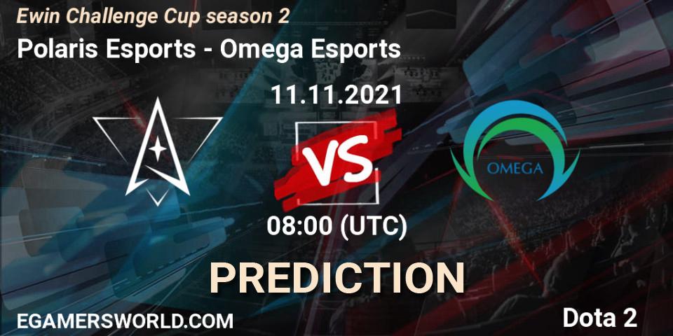 Polaris Esports - Omega Esports: прогноз. 11.11.21, Dota 2, Ewin Challenge Cup season 2