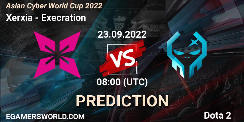 Xerxia - Execration: прогноз. 23.09.2022 at 08:04, Dota 2, Asian Cyber World Cup 2022
