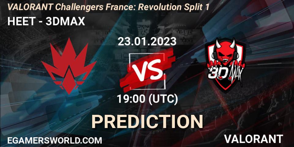 HEET - 3DMAX: прогноз. 23.01.2023 at 19:00, VALORANT, VALORANT Challengers 2023 France: Revolution Split 1