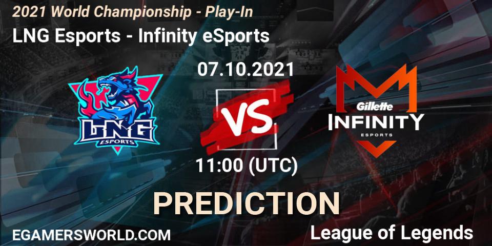 LNG Esports - Infinity eSports: прогноз. 07.10.2021 at 11:00, LoL, 2021 World Championship - Play-In