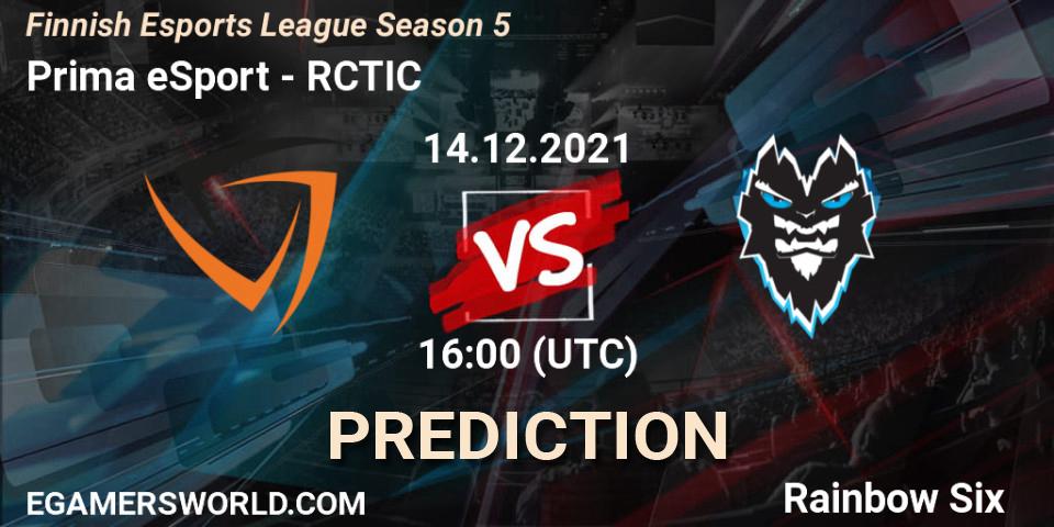 Prima eSport - RCTIC: прогноз. 14.12.2021 at 16:00, Rainbow Six, Finnish Esports League Season 5