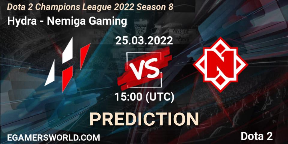 Hydra - Nemiga Gaming: прогноз. 25.03.2022 at 15:46, Dota 2, Dota 2 Champions League 2022 Season 8
