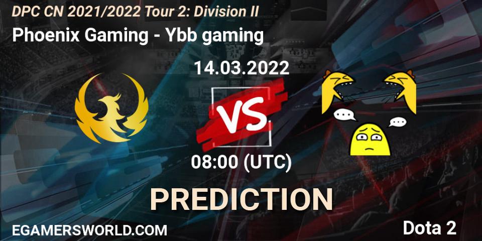Phoenix Gaming - Ybb gaming: прогноз. 14.03.2022 at 07:17, Dota 2, DPC 2021/2022 Tour 2: CN Division II (Lower)