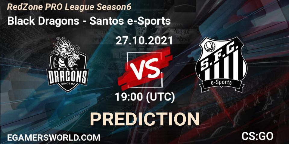 Black Dragons - Santos e-Sports: прогноз. 27.10.2021 at 19:00, Counter-Strike (CS2), RedZone PRO League Season 6
