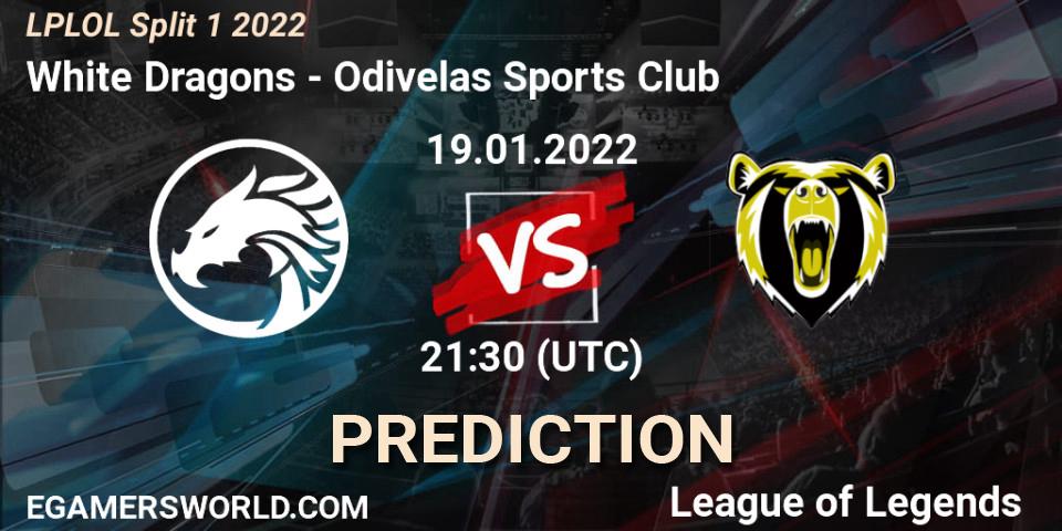White Dragons - Odivelas Sports Club: прогноз. 19.01.2022 at 21:30, LoL, LPLOL Split 1 2022