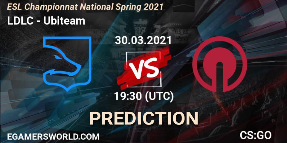 LDLC - Ubiteam: прогноз. 30.03.2021 at 19:30, Counter-Strike (CS2), ESL Championnat National Spring 2021