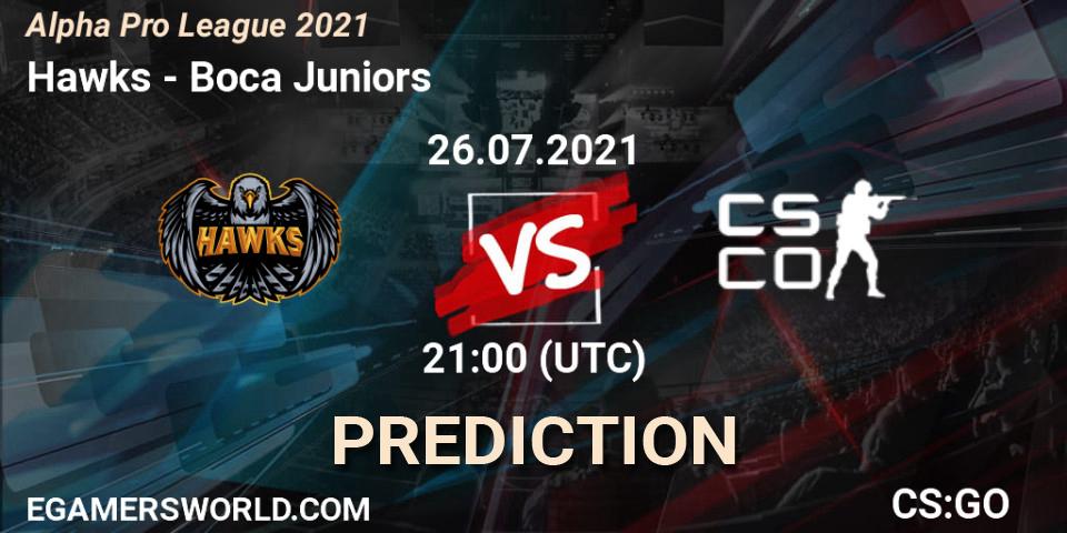 Hawks - Boca Juniors: прогноз. 26.07.2021 at 21:00, Counter-Strike (CS2), Alpha Pro League 2021
