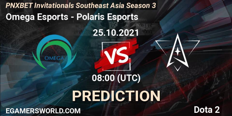 Omega Esports - Polaris Esports: прогноз. 25.10.2021 at 08:08, Dota 2, PNXBET Invitationals Southeast Asia Season 3