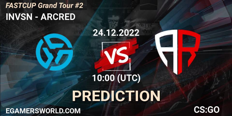 INVSN - ARCRED: прогноз. 24.12.2022 at 10:00, Counter-Strike (CS2), FASTCUP Grand Tour #2