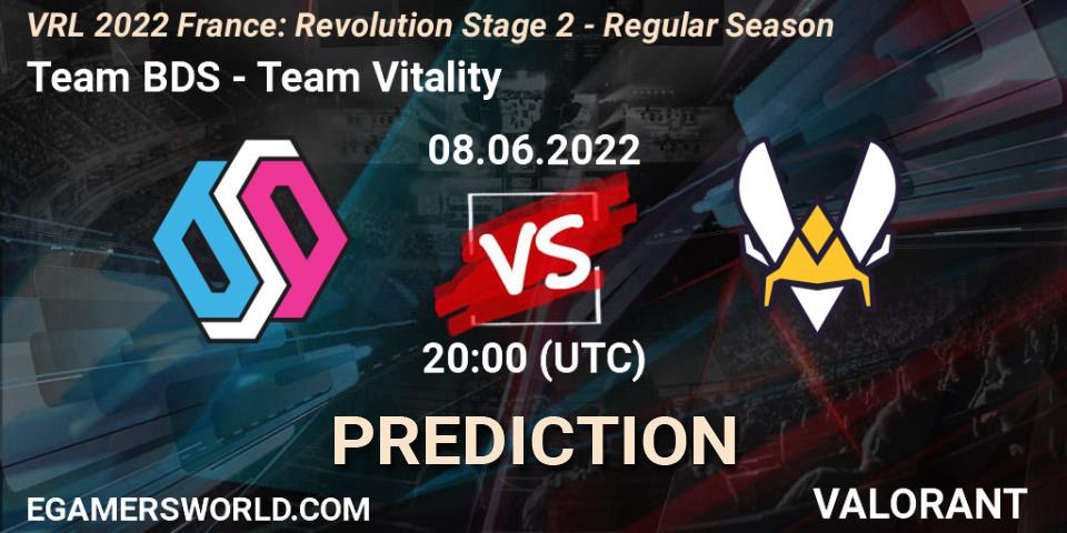 Team BDS - Team Vitality: прогноз. 08.06.2022 at 20:00, VALORANT, VRL 2022 France: Revolution Stage 2 - Regular Season