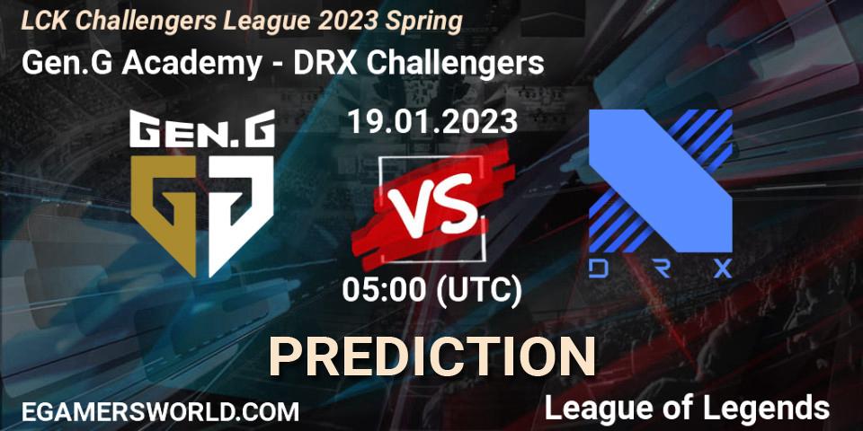Gen.G Academy - DRX Challengers: прогноз. 19.01.2023 at 05:00, LoL, LCK Challengers League 2023 Spring