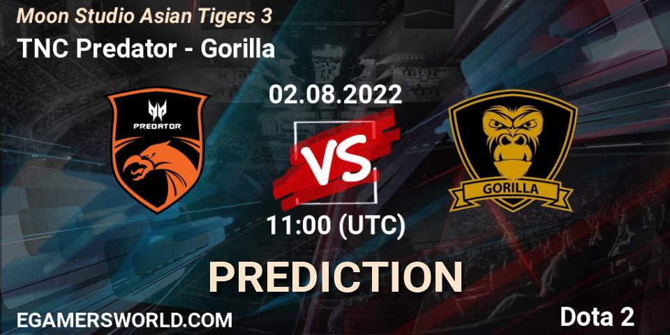 TNC Predator - Gorilla: прогноз. 02.08.2022 at 10:59, Dota 2, Moon Studio Asian Tigers 3