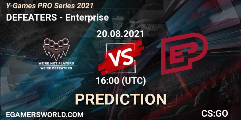 DEFEATERS - Enterprise: прогноз. 20.08.2021 at 16:00, Counter-Strike (CS2), Y-Games PRO Series 2021