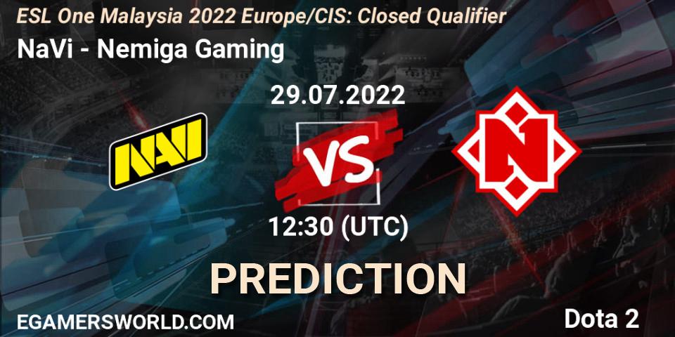 NaVi - Nemiga Gaming: прогноз. 29.07.22, Dota 2, ESL One Malaysia 2022 Europe/CIS: Closed Qualifier