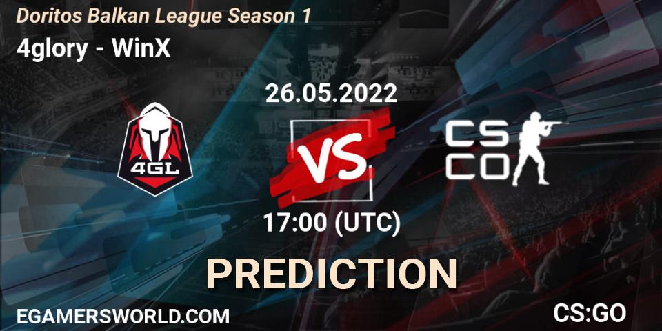 4glory - WinX: прогноз. 26.05.2022 at 17:00, Counter-Strike (CS2), Doritos Balkan League Season 1