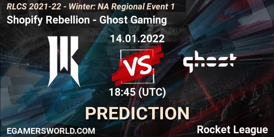 Shopify Rebellion - Ghost Gaming: прогноз. 14.01.2022 at 18:45, Rocket League, RLCS 2021-22 - Winter: NA Regional Event 1