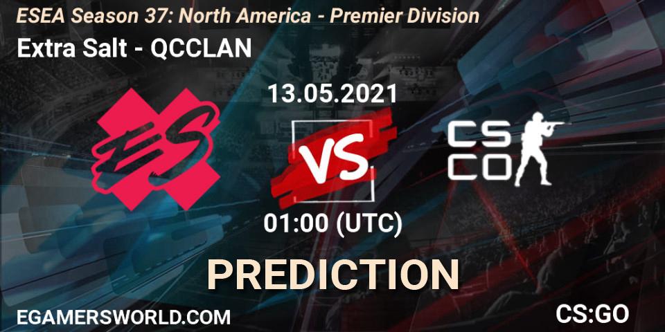 Extra Salt - QCCLAN: прогноз. 13.05.2021 at 01:00, Counter-Strike (CS2), ESEA Season 37: North America - Premier Division