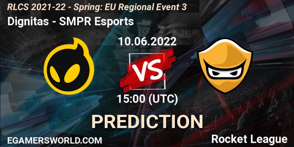 Dignitas - SMPR Esports: прогноз. 10.06.2022 at 15:00, Rocket League, RLCS 2021-22 - Spring: EU Regional Event 3