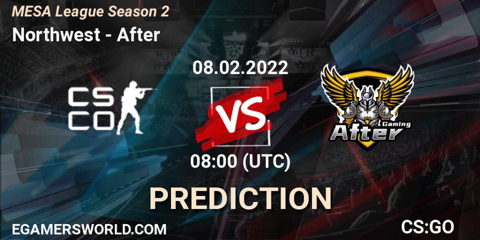 Northwest - After: прогноз. 08.02.2022 at 08:00, Counter-Strike (CS2), MESA League Season 2