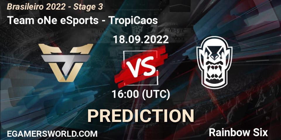 Team oNe eSports - TropiCaos: прогноз. 18.09.22, Rainbow Six, Brasileirão 2022 - Stage 3