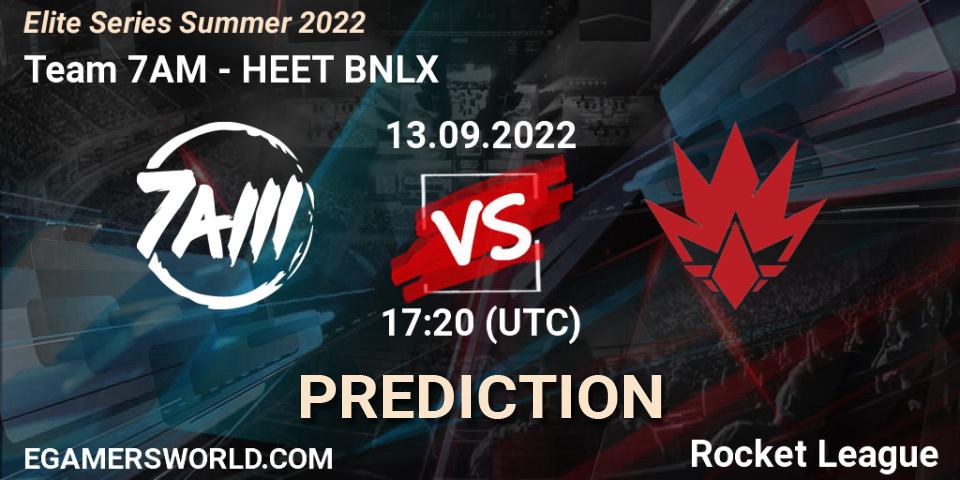 Team 7AM - HEET BNLX: прогноз. 13.09.2022 at 19:00, Rocket League, Elite Series Summer 2022
