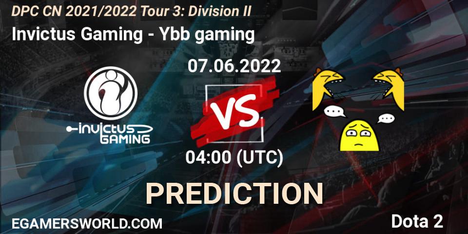 Invictus Gaming - Ybb gaming: прогноз. 07.06.2022 at 04:03, Dota 2, DPC CN 2021/2022 Tour 3: Division II