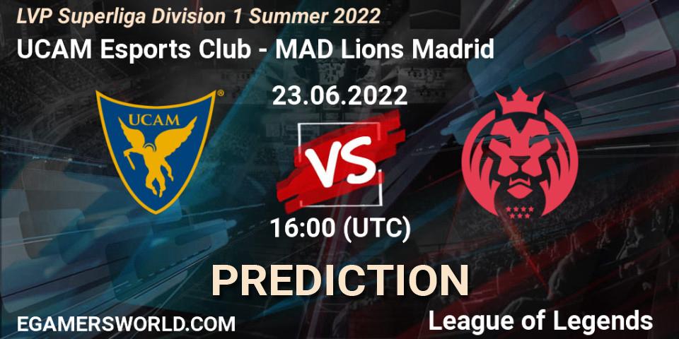 UCAM Esports Club - MAD Lions Madrid: прогноз. 23.06.2022 at 16:00, LoL, LVP Superliga Division 1 Summer 2022