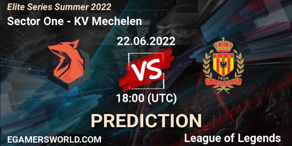 Sector One - KV Mechelen: прогноз. 22.06.22, LoL, Elite Series Summer 2022