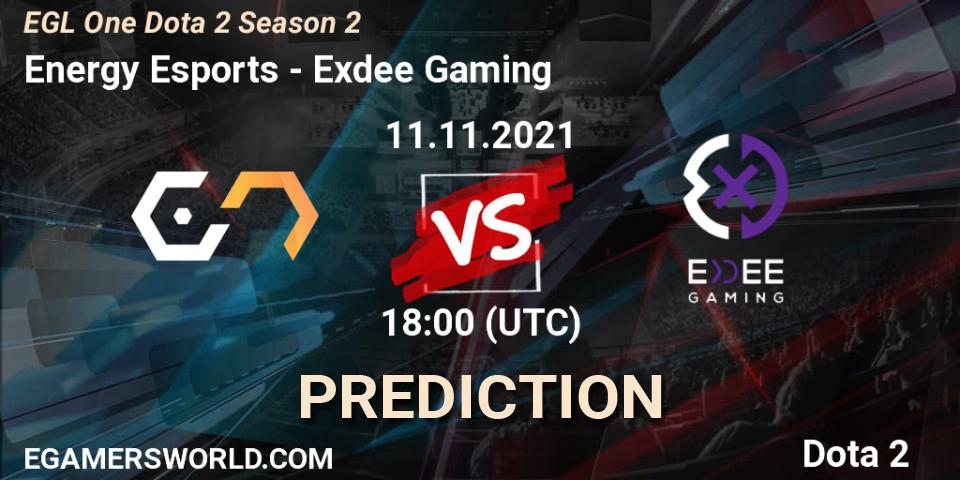 Energy Esports - Exdee Gaming: прогноз. 04.12.2021 at 12:29, Dota 2, EGL One Dota 2 Season 2