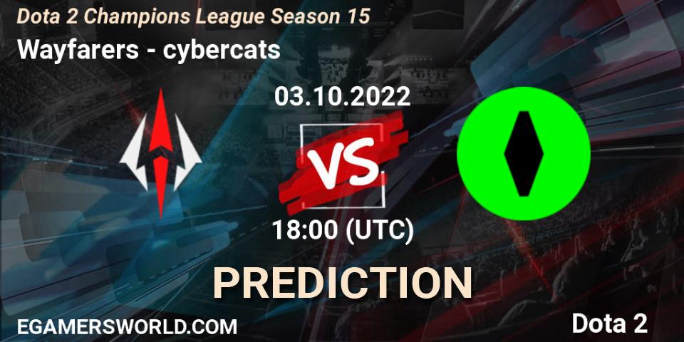 Wayfarers - cybercats: прогноз. 03.10.2022 at 18:07, Dota 2, Dota 2 Champions League Season 15
