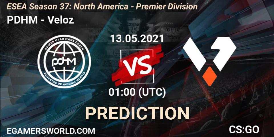 PDHM - Veloz: прогноз. 13.05.2021 at 01:00, Counter-Strike (CS2), ESEA Season 37: North America - Premier Division