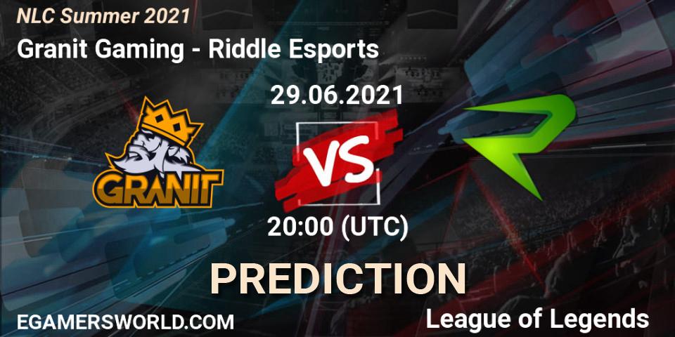 Granit Gaming - Riddle Esports: прогноз. 29.06.2021 at 20:00, LoL, NLC Summer 2021