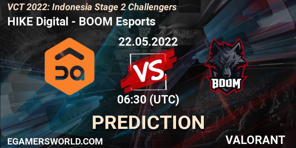 HIKE Digital - BOOM Esports: прогноз. 22.05.2022 at 07:30, VALORANT, VCT 2022: Indonesia Stage 2 Challengers