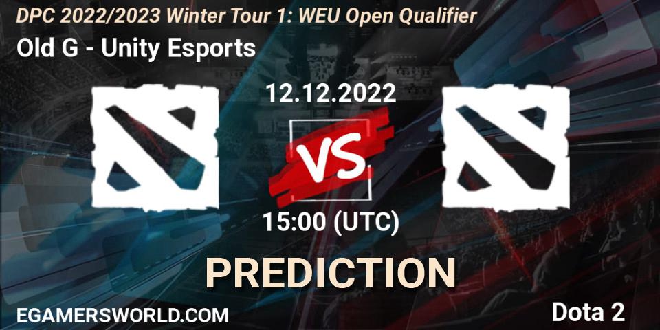 Old G - Unity Esports: прогноз. 12.12.22, Dota 2, DPC 2022/2023 Winter Tour 1: WEU Open Qualifier 1