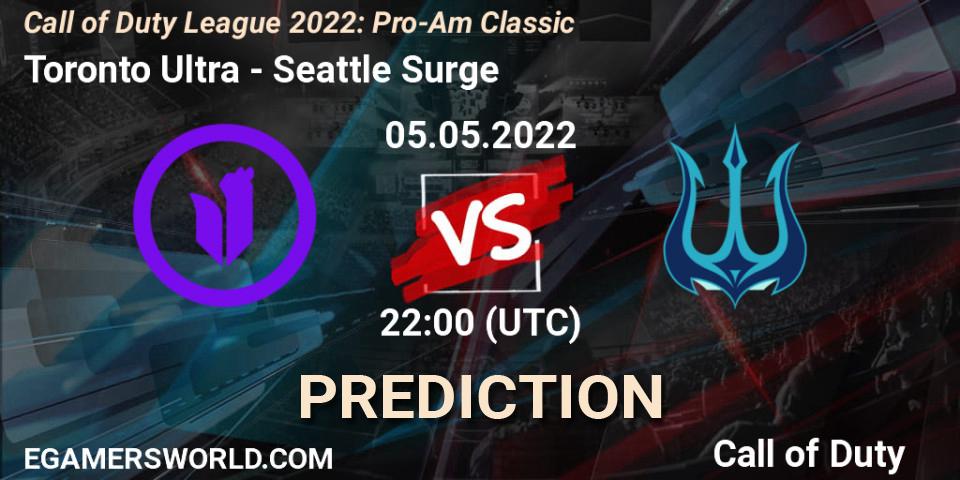 Toronto Ultra - Seattle Surge: прогноз. 05.05.2022 at 22:00, Call of Duty, Call of Duty League 2022: Pro-Am Classic