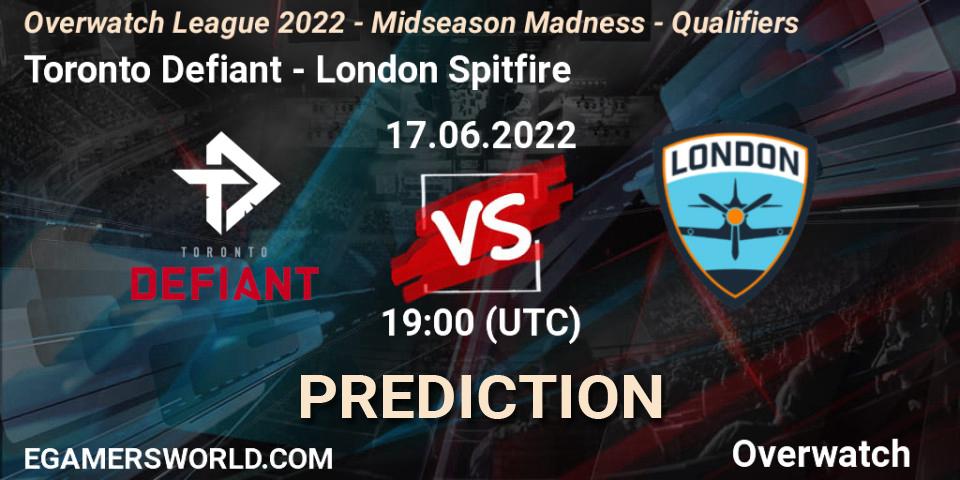 Toronto Defiant - London Spitfire: прогноз. 17.06.2022 at 19:00, Overwatch, Overwatch League 2022 - Midseason Madness - Qualifiers