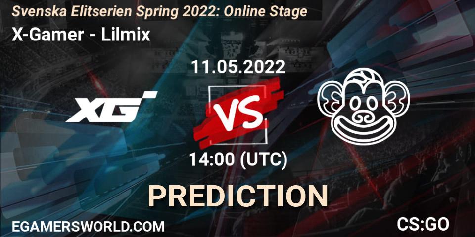X-Gamer - Lilmix: прогноз. 11.05.2022 at 14:00, Counter-Strike (CS2), Svenska Elitserien Spring 2022: Online Stage
