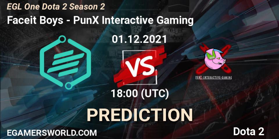 Faceit Boys - PunX Interactive Gaming: прогноз. 02.12.2021 at 18:03, Dota 2, EGL One Dota 2 Season 2