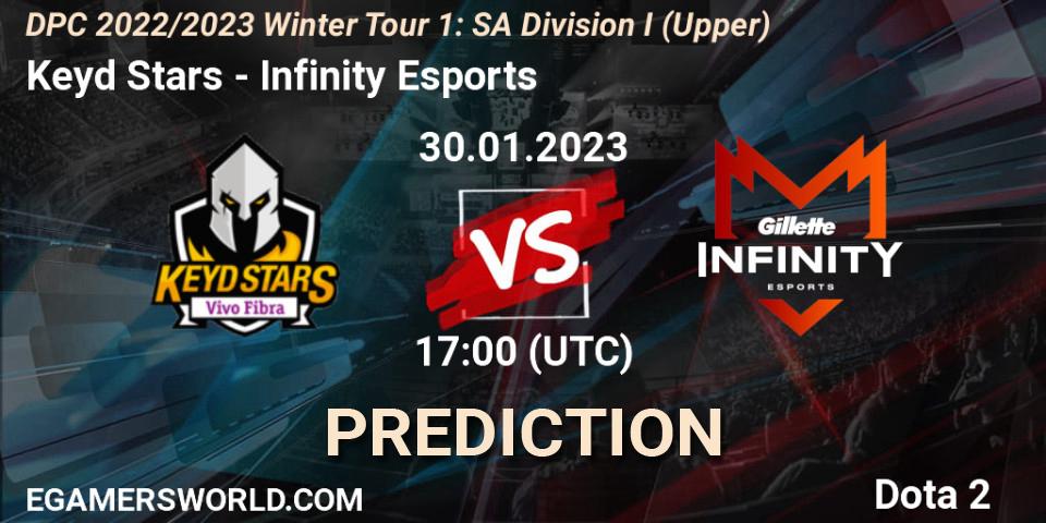 Keyd Stars - Infinity Esports: прогноз. 30.01.23, Dota 2, DPC 2022/2023 Winter Tour 1: SA Division I (Upper) 
