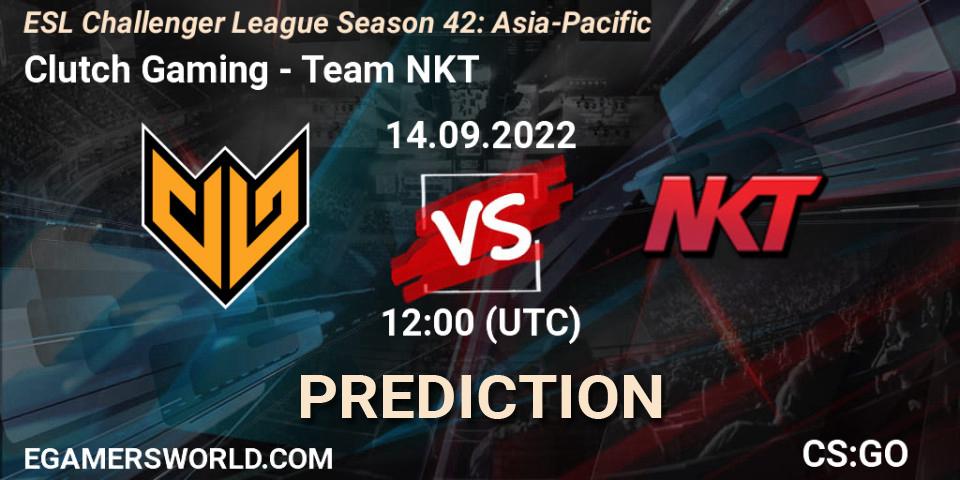 Clutch Gaming - Team NKT: прогноз. 14.09.2022 at 12:00, Counter-Strike (CS2), ESL Challenger League Season 42: Asia-Pacific