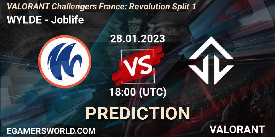 WYLDE - Joblife: прогноз. 28.01.23, VALORANT, VALORANT Challengers 2023 France: Revolution Split 1