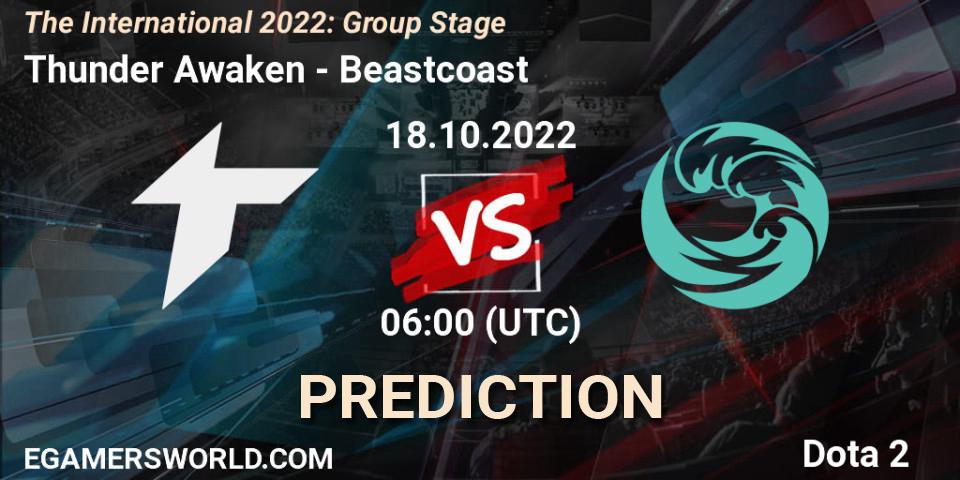 Thunder Awaken - Beastcoast: прогноз. 18.10.2022 at 06:37, Dota 2, The International 2022: Group Stage