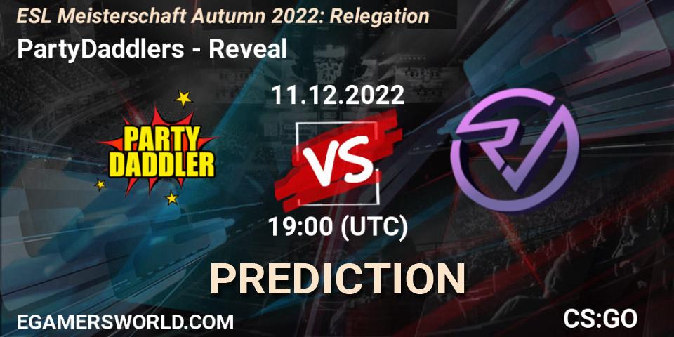 PartyDaddlers - Reveal: прогноз. 11.12.2022 at 19:00, Counter-Strike (CS2), ESL Meisterschaft Autumn 2022: Relegation