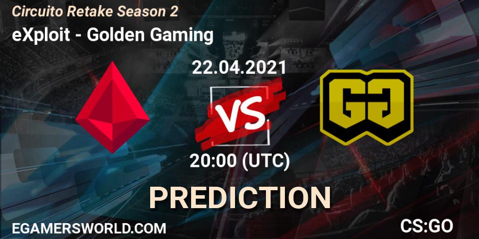 eXploit - Golden Gaming: прогноз. 22.04.2021 at 20:00, Counter-Strike (CS2), Circuito Retake Season 2