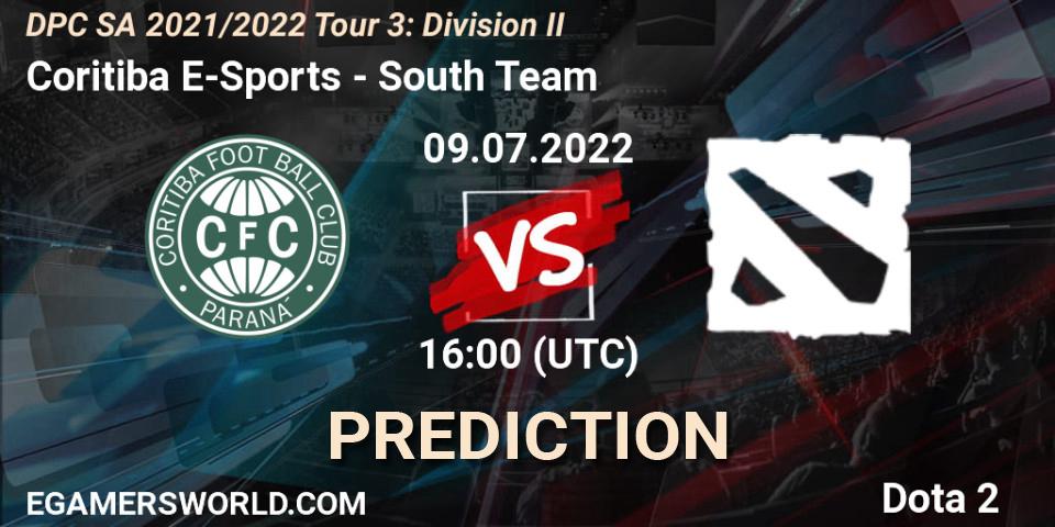 Coritiba E-Sports - South Team: прогноз. 09.07.2022 at 16:05, Dota 2, DPC SA 2021/2022 Tour 3: Division II