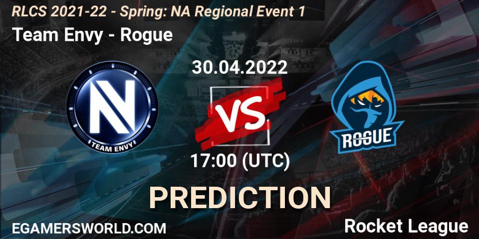 Team Envy - Rogue: прогноз. 30.04.22, Rocket League, RLCS 2021-22 - Spring: NA Regional Event 1