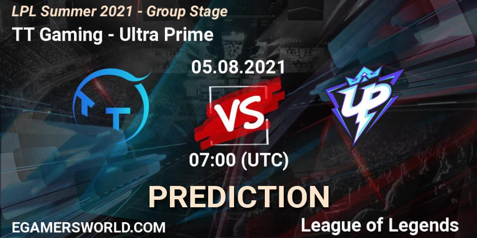 TT Gaming - Ultra Prime: прогноз. 05.08.2021 at 07:00, LoL, LPL Summer 2021 - Group Stage