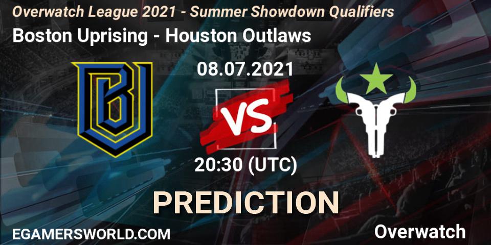 Boston Uprising - Houston Outlaws: прогноз. 08.07.21, Overwatch, Overwatch League 2021 - Summer Showdown Qualifiers
