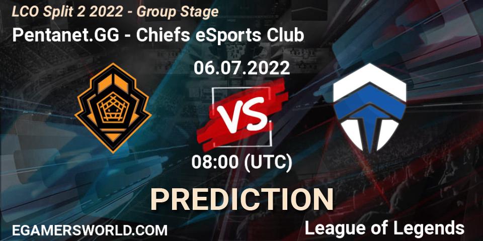 Pentanet.GG - Chiefs eSports Club: прогноз. 06.07.22, LoL, LCO Split 2 2022 - Group Stage